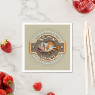 Big Fish Bar en grill Poster Servet
