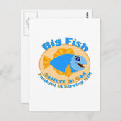 Big Fish Believe in God Briefkaart (Voorkant / Achterkant)
