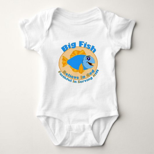 Big Fish Believe in God Romper (Voorkant)