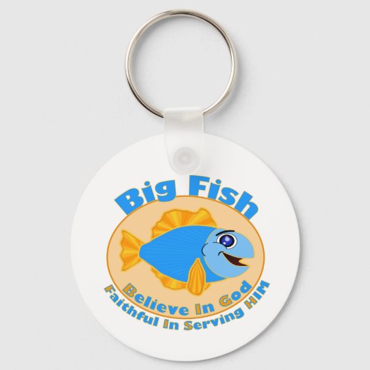 Big Fish Believe in God Sleutelhanger (Voorkant)