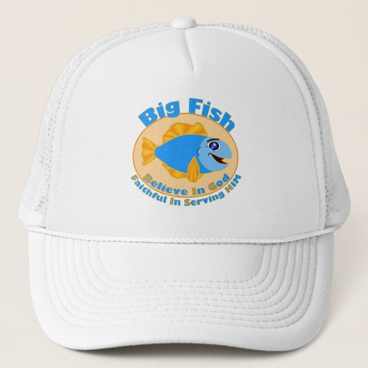 Big Fish Believe in God Trucker Pet (Voorkant)