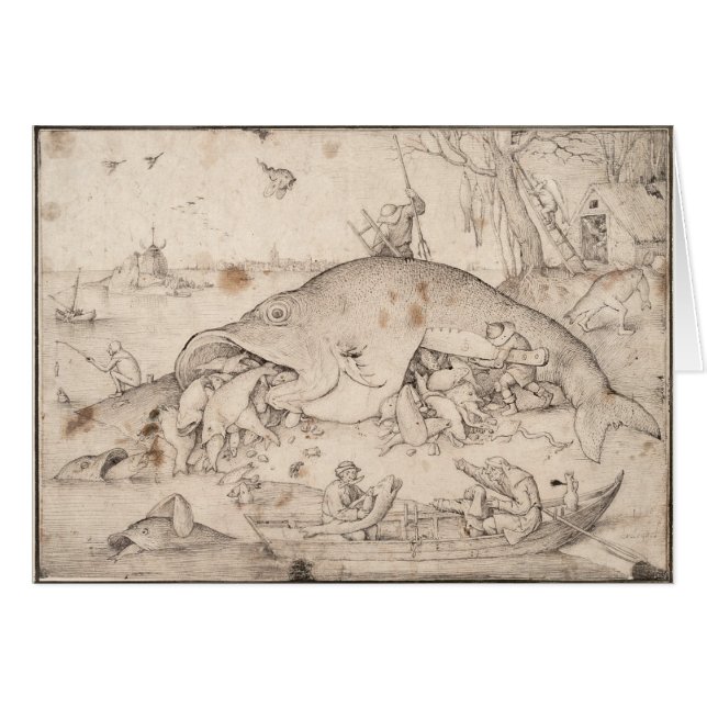Big Fish Eat Little Fish van Pieter Bruegel (Voorkant Horizontaal)