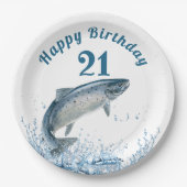 Big Fish in Water 21st Birthday Party Paper Bord