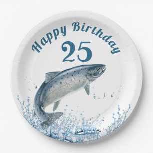 Big Fish in Water 25th Birthday Party Paper Bord