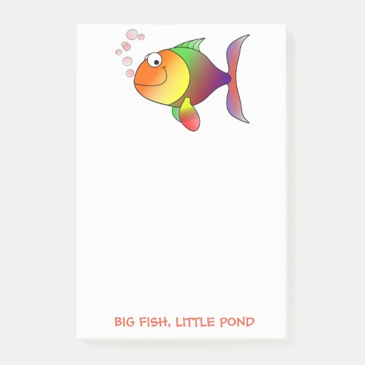 BIG FISH, KLEINE POND - Noot Pad Post-it® Notes (Voorkant)