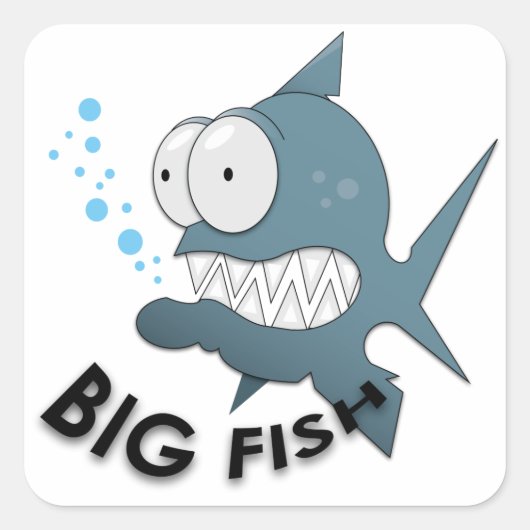 Big Fish - Stickers Carrés (Devant)