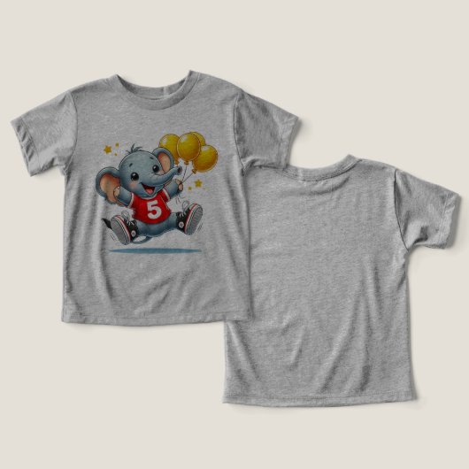 "Big Five Celebration : Elephant avec ballons (Design Recto & Verso)