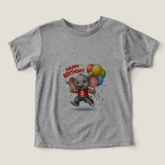Big Five Celebration : Elephant avec ballons aujou (Design Recto)