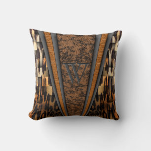 Big Five Game Monogram Kussen