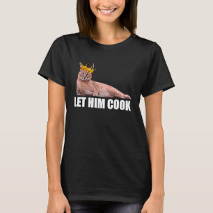 Big Floppa Caracal Cat laat hem een pak meme doen T-shirt