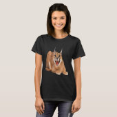 Big Floppa Cat caracal T-shirt (Voorkant volledig)