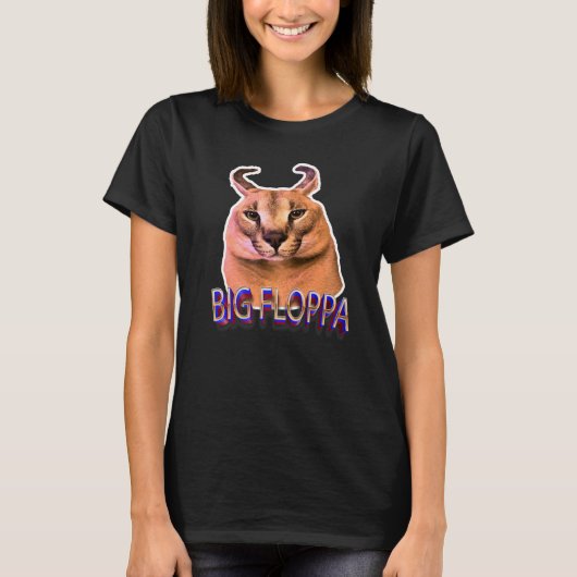 Big Floppa Meme Cat T-shirt (Voorkant)