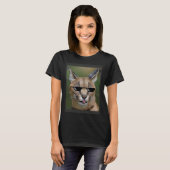 Big Floppa Meme Cute AKA Gregory  ears T-shirt (Voorkant volledig)