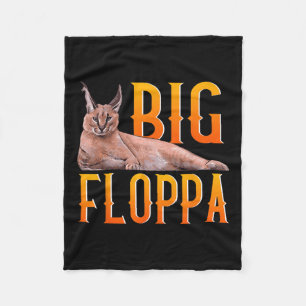 Big Floppa Meme Cute Caracal Cat Fleece Deken