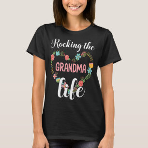 Big Flowers Heart die de oma zo blij maakt met haa T-shirt