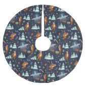 Big Foot, Aliens en Rendier Sci-Fi Kerstmis Kerstboom Rok (Voorkant)