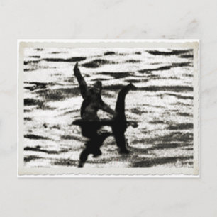 Big Foot en Bessie Het meer monster kijkt uit Briefkaart