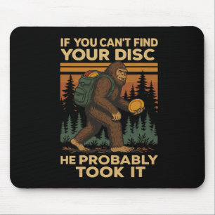 Big Foot Funny Disc Golf Sasquatch Mannen Dames Ki Muismat