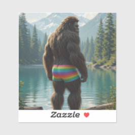 big foot lgbtq+ sticker