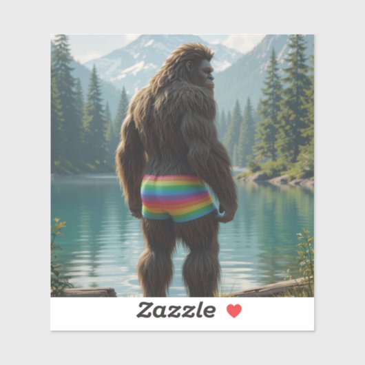 big foot lgbtq+ sticker (Vel)