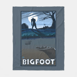 Big Foot loopt door Golf Course Fleece Deken