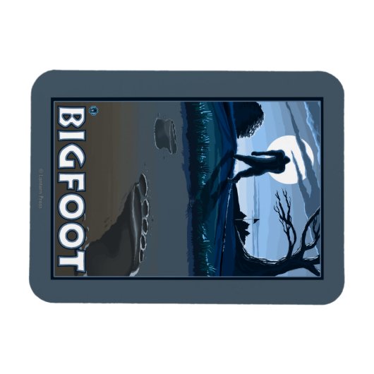 Big Foot loopt door Golf Course Magneet (Horizontaal)