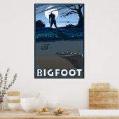 Big Foot loopt door Golf Course Poster (Keuken)