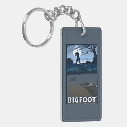 Big Foot loopt door Golf Course Sleutelhanger (Voorkant Links)