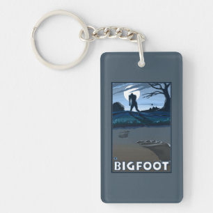 Big Foot loopt door Golf Course Sleutelhanger