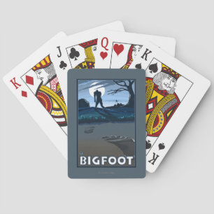 Big Foot loopt door Golf Course Speelkaarten