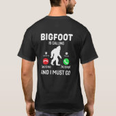 Big Foot roept grappige vaderdag T-shirt (Achterkant)