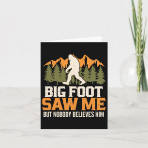 Big Foot Saw Me Sasquatch Outdoor Camping Adventu Kaart