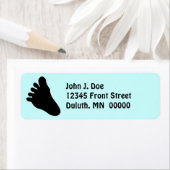 Big Foot Track silhouette Fun Retour Étiquette de (En situation)