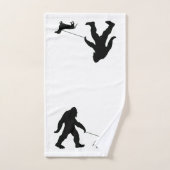 Big Foot Walking his Dog (Serviette à main)