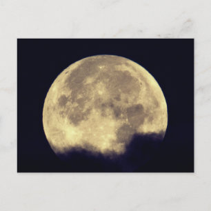 Big Full-Moon in de wolken Briefkaart