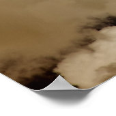 Big Full Moon voorbij wolken Poster (Hoek)