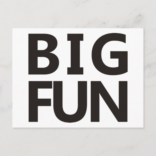 Big Fun Briefkaart (Voorkant)
