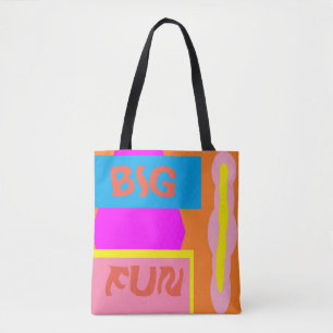 Big Fun Pink Lemon met logo bericht Draagtas