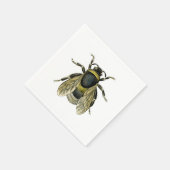 Big Fuzzy Bumble Bee Typografische Bijen Kunst Servetten (Hoek)