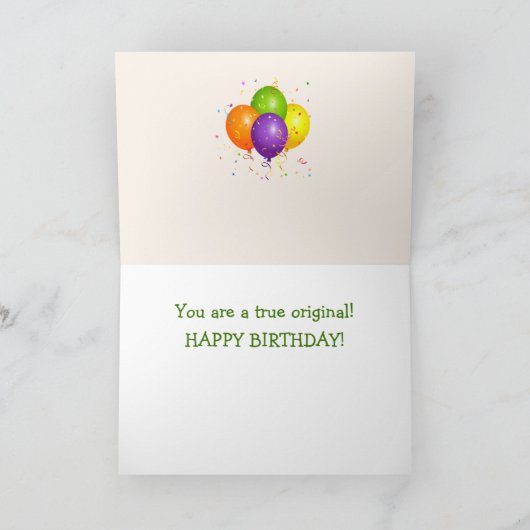 Big Fuzzy Wooly Sheep Birthday Kaart (Binnen)