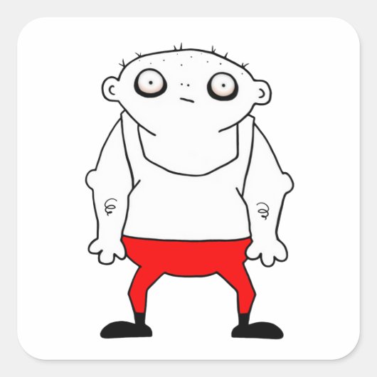 Big Galoot Vierkante Sticker (Voorkant)