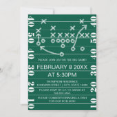 Big Game Football Play Diagram Party Invitation (Devant)