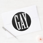 BIG GAY - RONDE STICKER (Envelop)