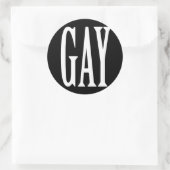 BIG GAY - RONDE STICKER (Tas)