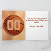 BIG Gepersonaliseerde Happy Birthday Basketbal Kaa Kaart (Binnen)