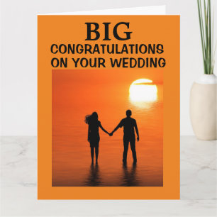 BIG GIANT WEDDING MARRIAGE CONGRATULALALATION CARD KAART