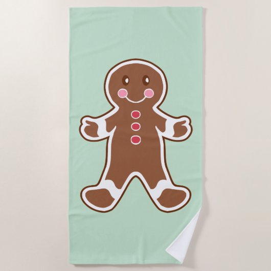 Big Gingerbread Cookie Handdoek Gift (Voorkant)