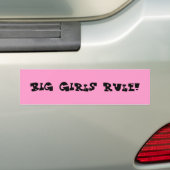 Big Girls-regel! Bumpersticker (Op auto)