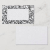 Big Glitter Sparkle Silver Blank Visitekaartjes (Voorkant / Achterkant)