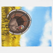 Big Gobble Gobble Gobble Gobble! Fleece Deken (Voorkant (Horizontaal))